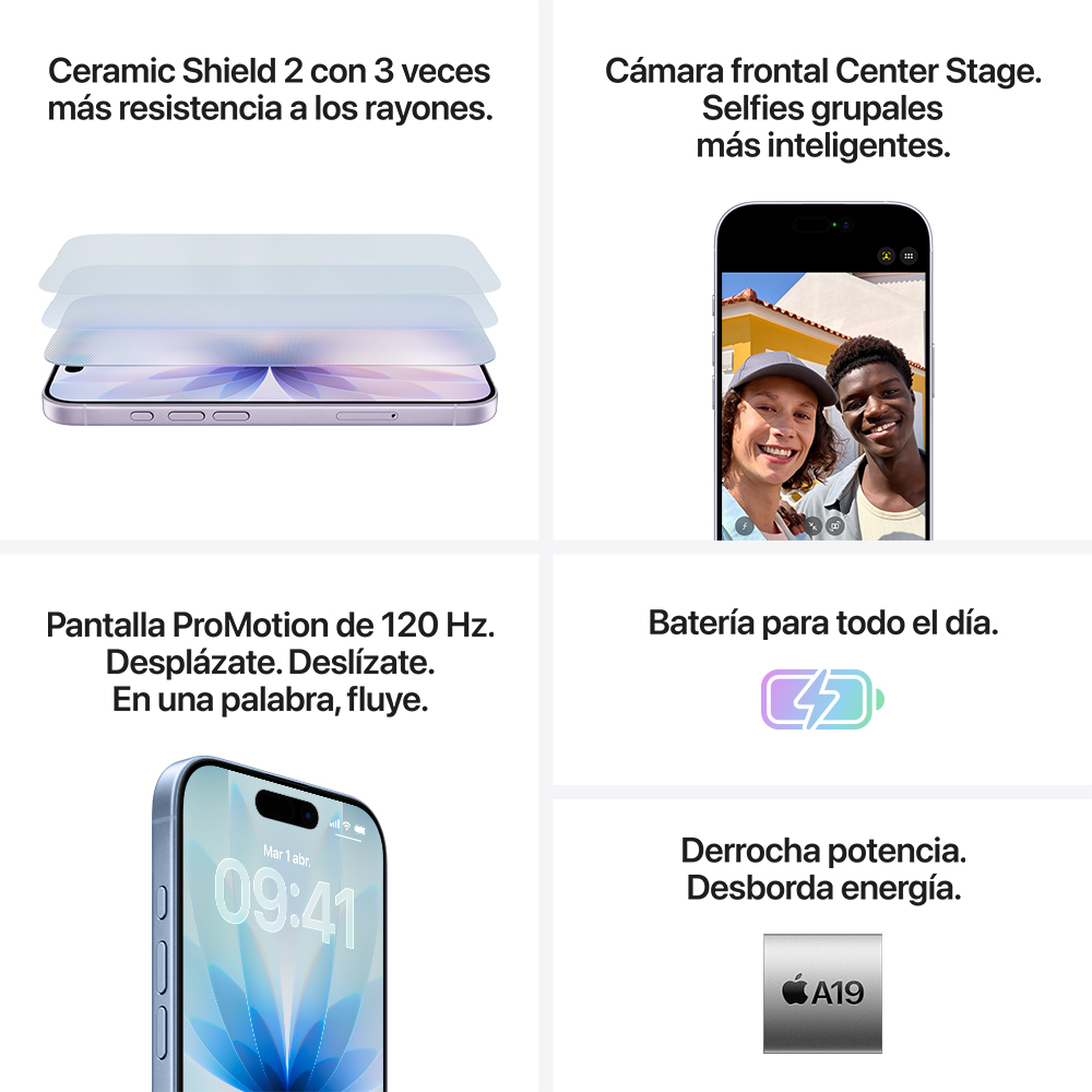 iPhone 17 5G 256GB Lavanda | Precio Claro Chile